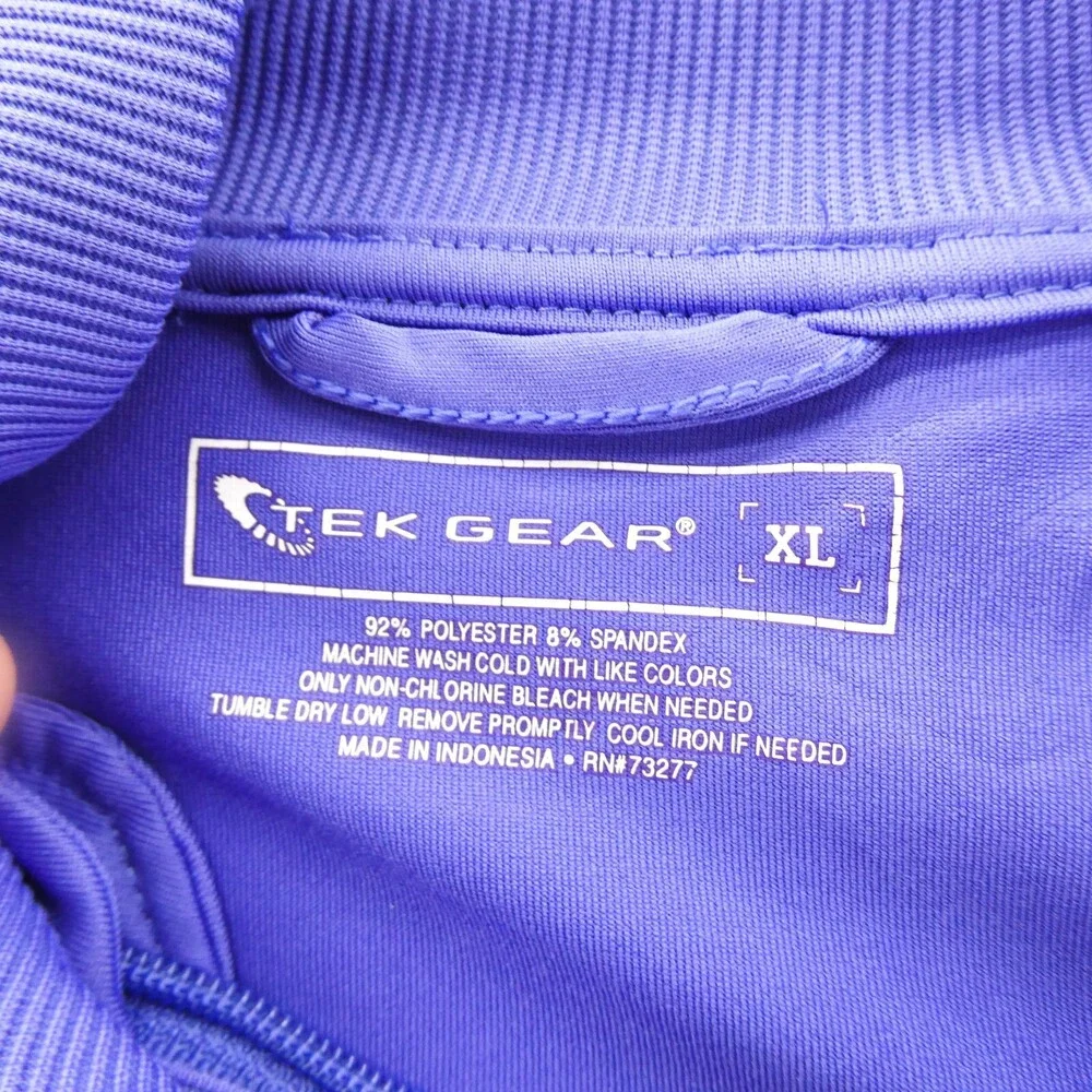 Tek Gear Track Jacket XL Womens‎ Bluish Purple Knit Full Zip Long Sleeve Sport